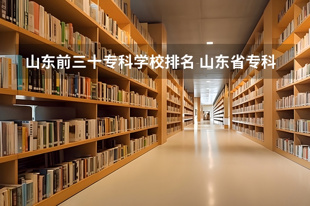 山东前三十专科学校排名 山东省专科排名前十的学校