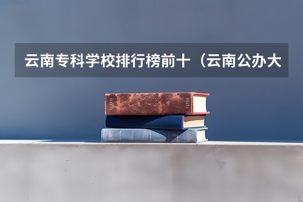 云南专科学校排行榜前十（云南公办大专排名）