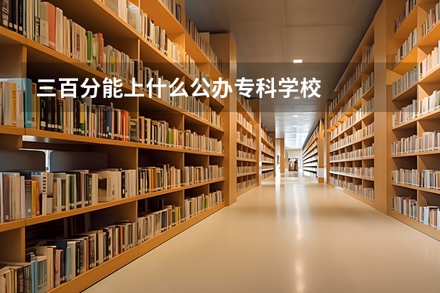 三百分能上什么公办专科学校