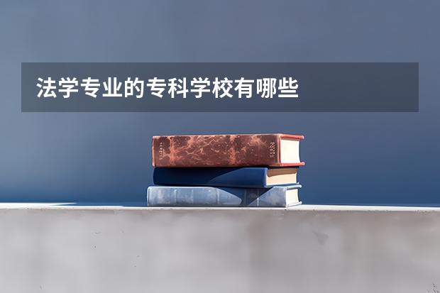 法学专业的专科学校有哪些