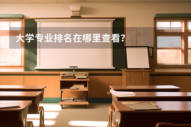 大学专业排名在哪里查看？