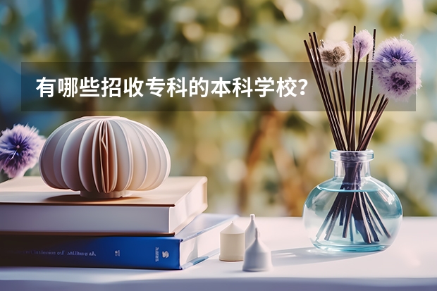 有哪些招收专科的本科学校？