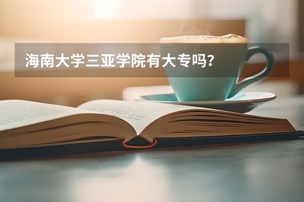 海南大学三亚学院有大专吗？