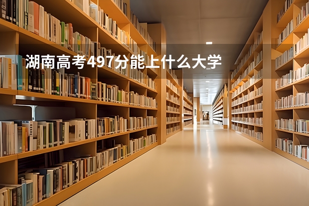 湖南高考497分能上什么大学