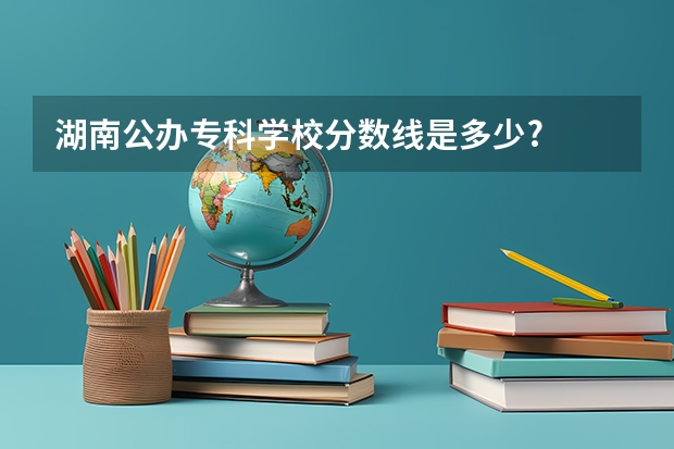 湖南公办专科学校分数线是多少?