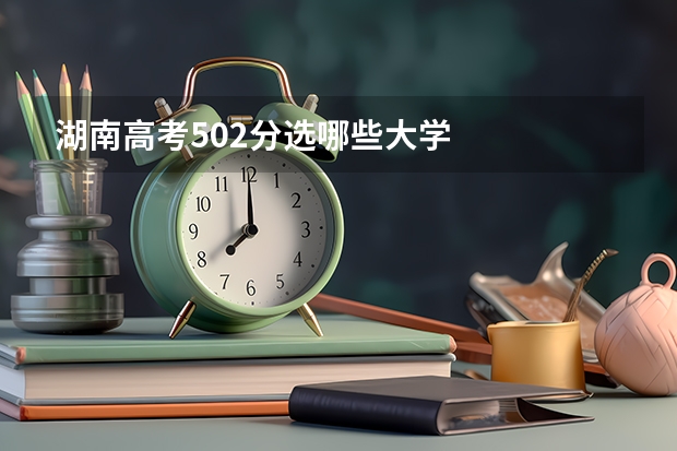 湖南高考502分选哪些大学