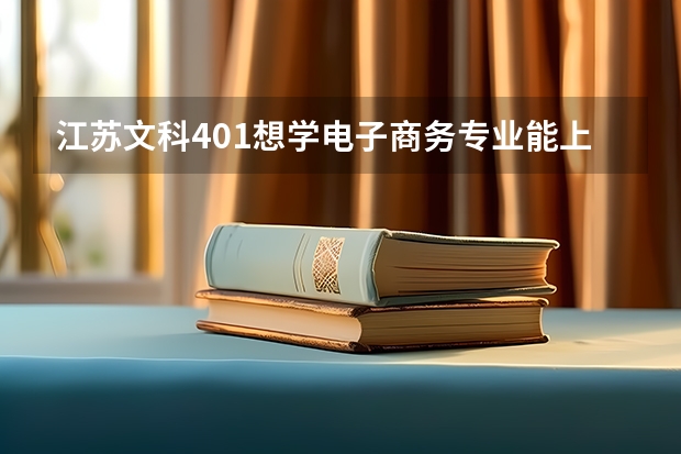 江苏文科401想学电子商务专业能上江苏哪些学校