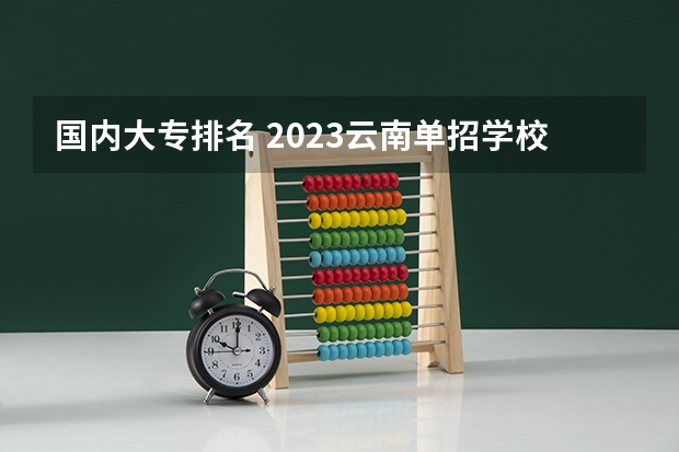 国内大专排名 2023云南单招学校排名