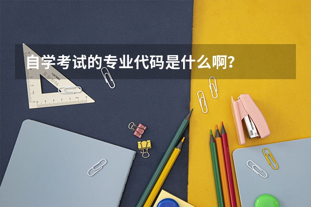 自学考试的专业代码是什么啊？