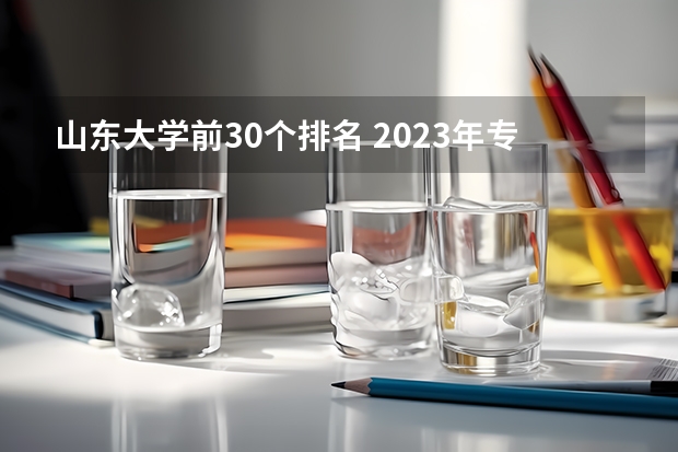 山东大学前30个排名 2023年专科院校排名