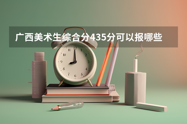 广西美术生综合分435分可以报哪些学校