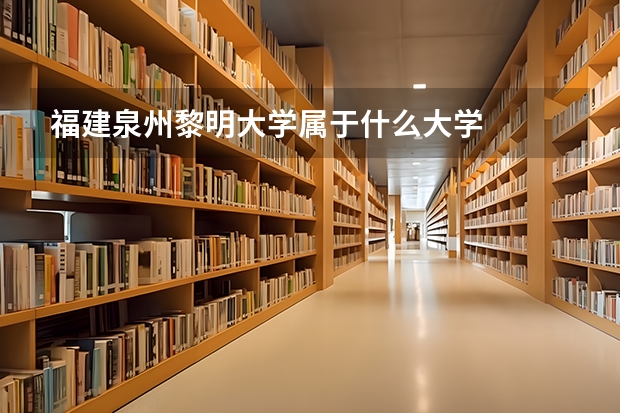 福建泉州黎明大学属于什么大学