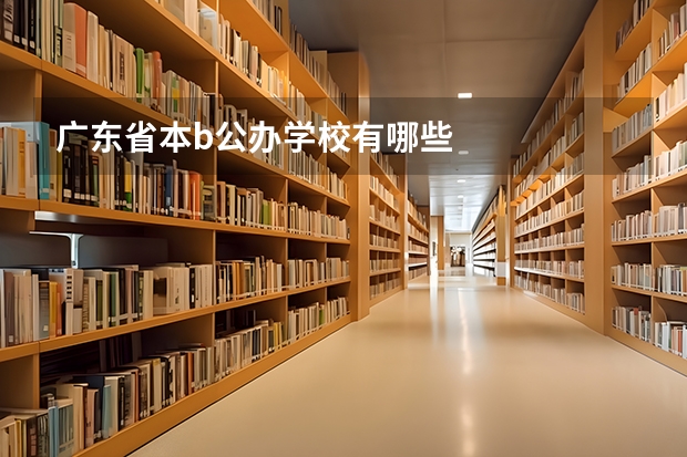 广东省本b公办学校有哪些